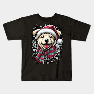 Santa Dog Kids T-Shirt